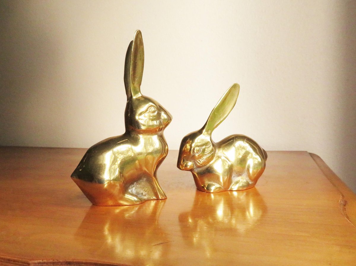 DewyMorningVintage on Twitter: "Cute item in my #etsy shop: Vintage Brass Rabbit Figurines https://t.co/Thm2LzUOtI #vintage #collectibles #gold #brassbunnypair #rabbit #rabbits #brass #bunnies #bunny #figurine #nurserydecor #childsroom #peterrabbit ...