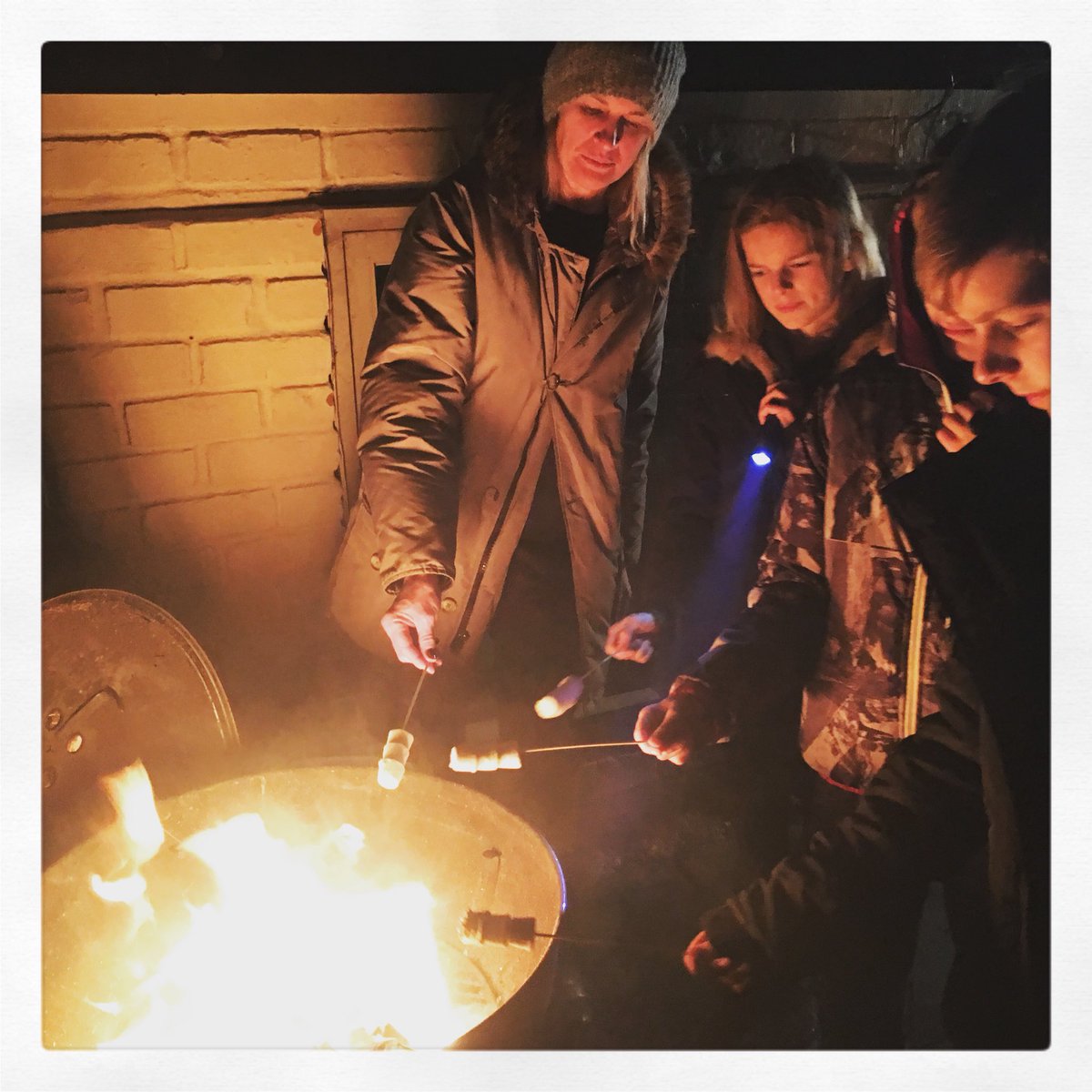 At #Bravedog we are supporting @youth_adventure in their #yearofadventure campaign. January was cooking on a fire outside! Surely marshmallows count?! #fundraising #charity #giving #family