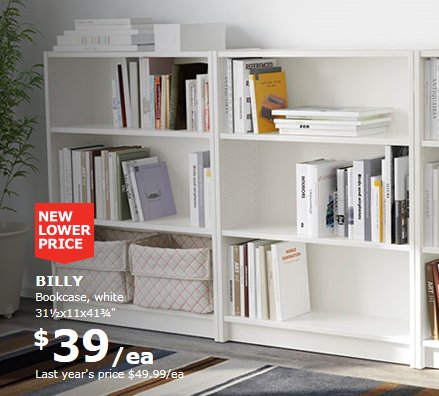 Ikea West Chester On Twitter New Lower Price On Our Billy