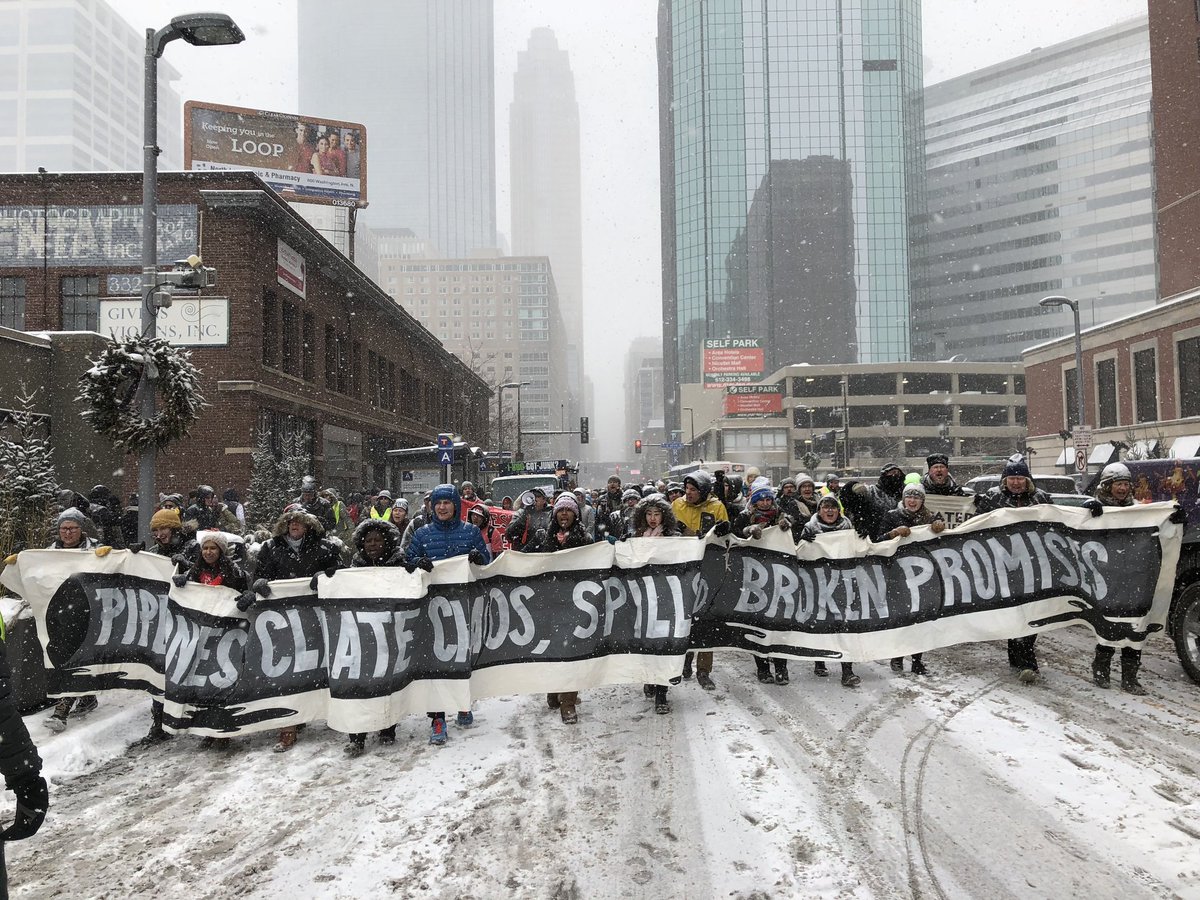 IENearth's tweet image. Hundreds are marching in Minneapolis right now. Demanding @usbank #DefundETP &amp;amp; TRULY #DivestfromFossilFuels. It must stop supporting the destruction of Mother Earth. #Stopetp stopetp.org/USBANK/