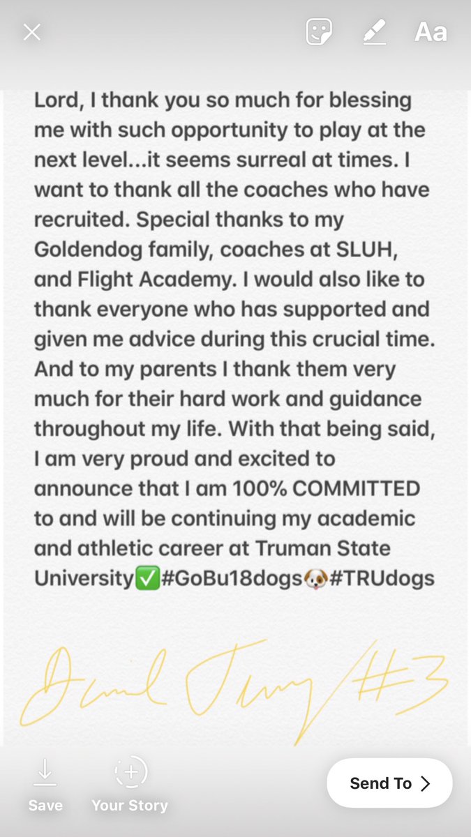 KingDanny22's tweet photo. Excited and proud to say I’m committed to Truman State University ‼️ https://t.co/tpZdf8ynak