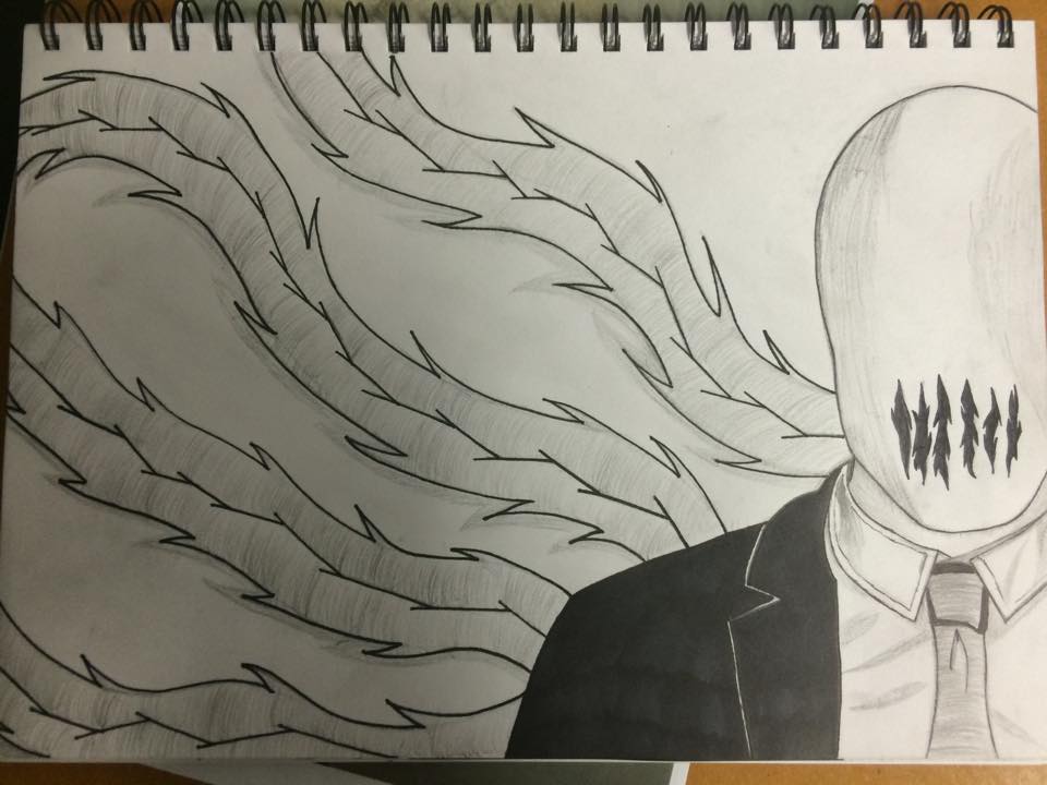 slender man drawing