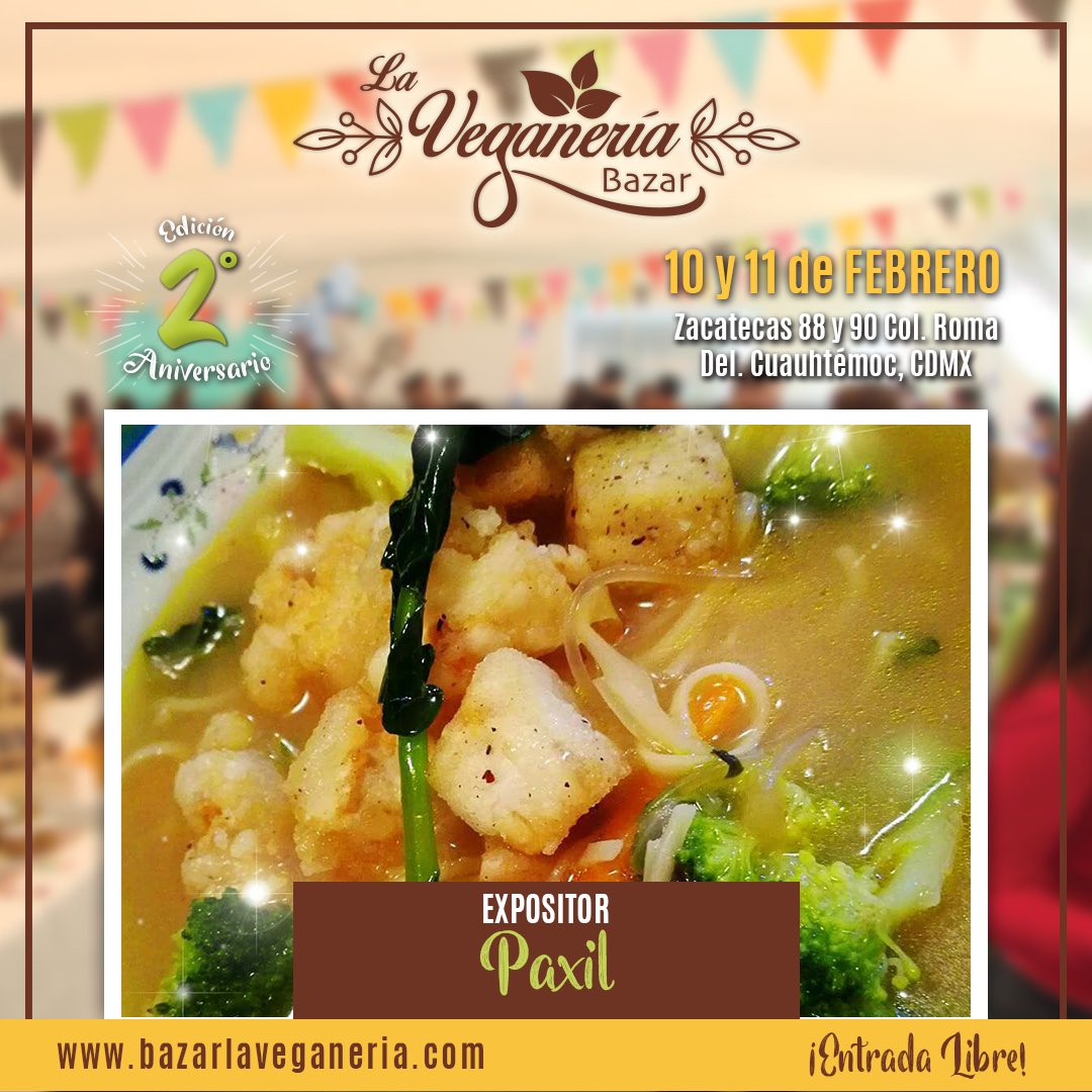 BazarVeganeria's tweet photo. ❤️@Paxil14 ❤️
¿Buscas algo delicioso para comer? Entonces no puedes dejar de visitar su stand y probar la nueva RAMEN y el TACO THAI ¡Te encantaran! También nos ofrecen los famosos tacos tipo gobernador, tacos de setas a la talla, "pescadillas veg", taco especial y más ❤️🍃 https://t.co/wxJMpSMBJw