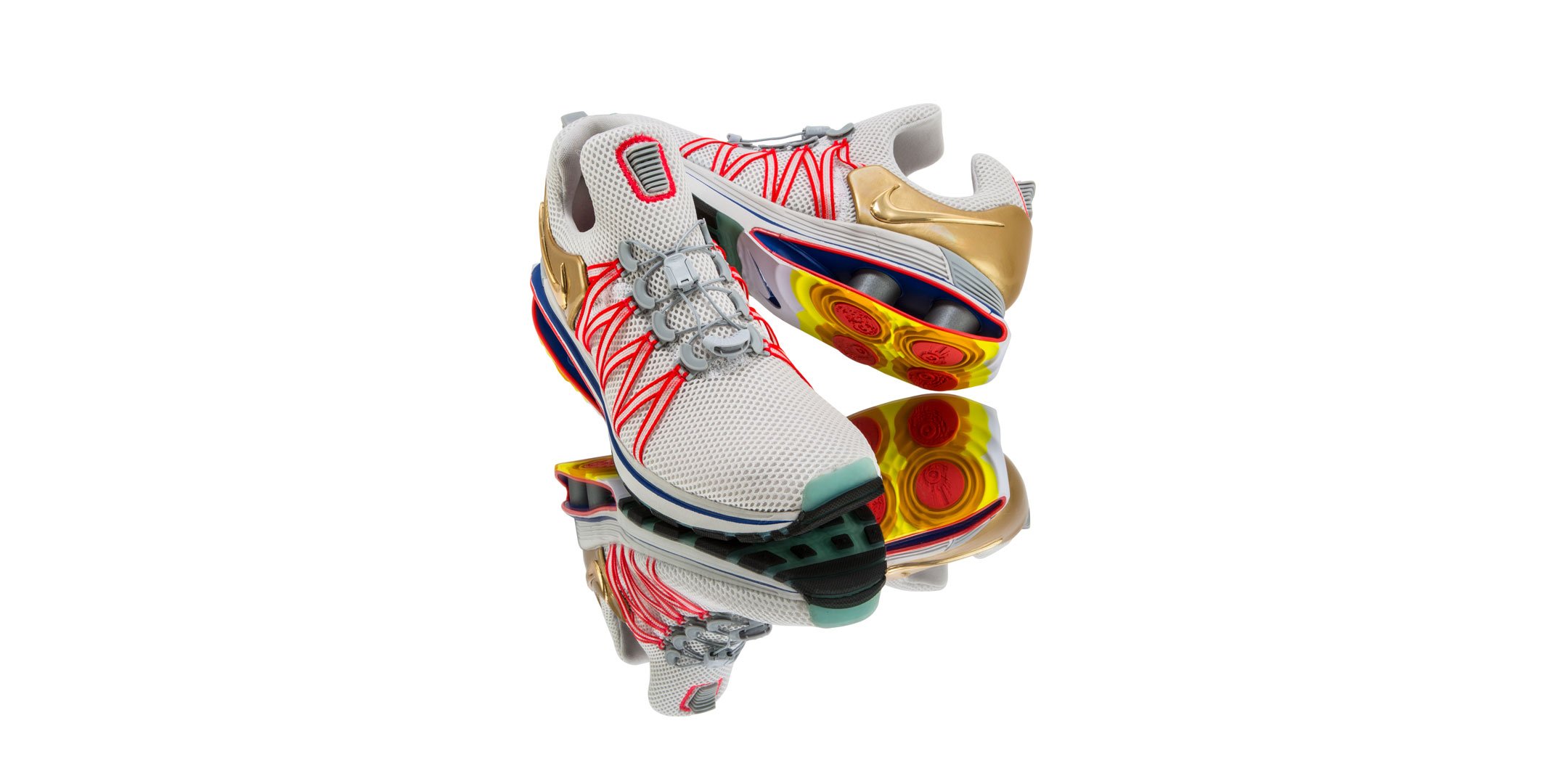 Nike shox top gravity metallic gold