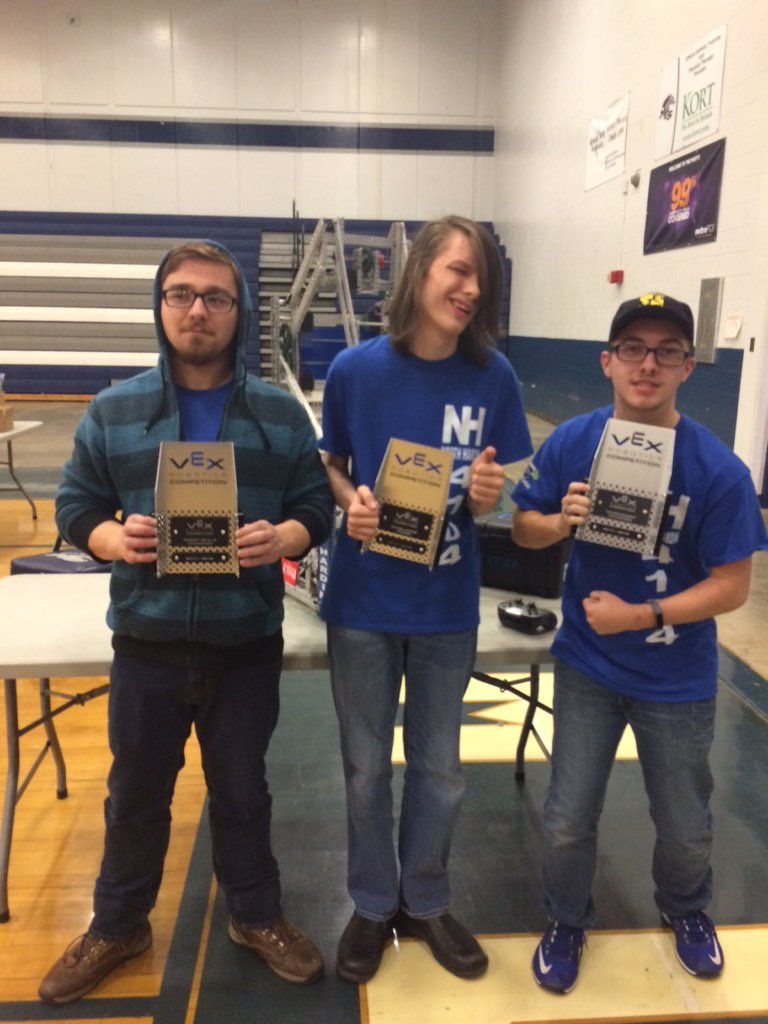 Congrats to 4104A for winning the tournament, robot skills, and High School Excellence!    A hat trick!