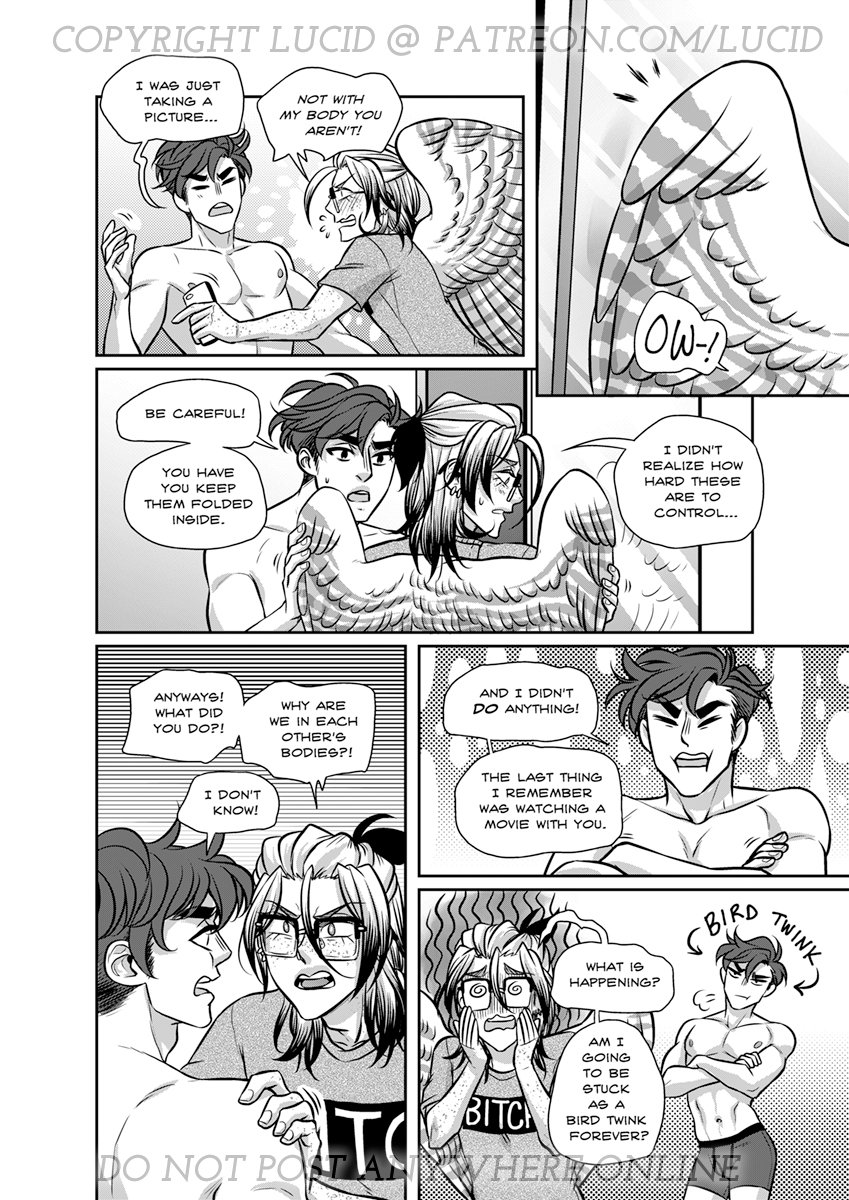 llllucid's tweet photo. The next NSFW doujinshi went up for $10+ patrons~ https://t.co/6pFcZm54Wf Gannet and Bailey swap bodies. :3c https://t.co/Ybrb1lpTZQ