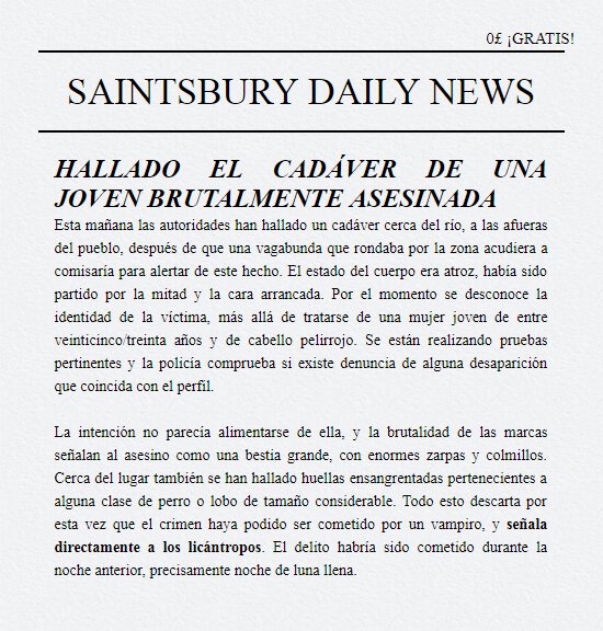¿Los licántropos en el punto de mira? No te pierdas la fiesta: saintsbury.foroactivo.com