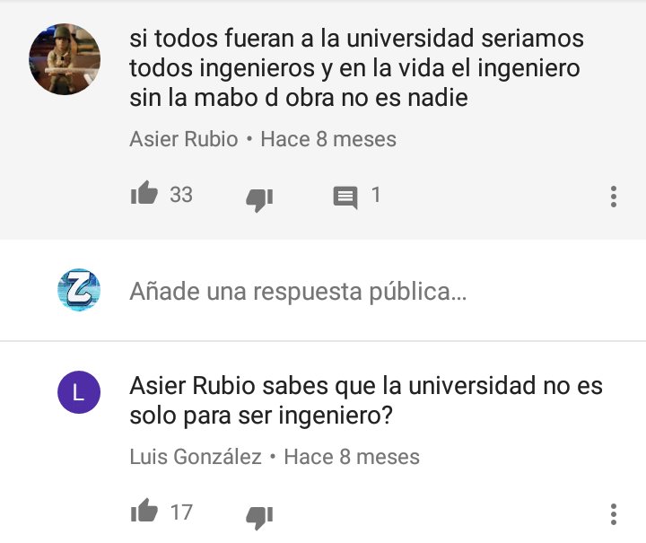 Uno de los mejores comentarios que he visto en la historia de Youtube. Un aplauso a este genio, por favor.