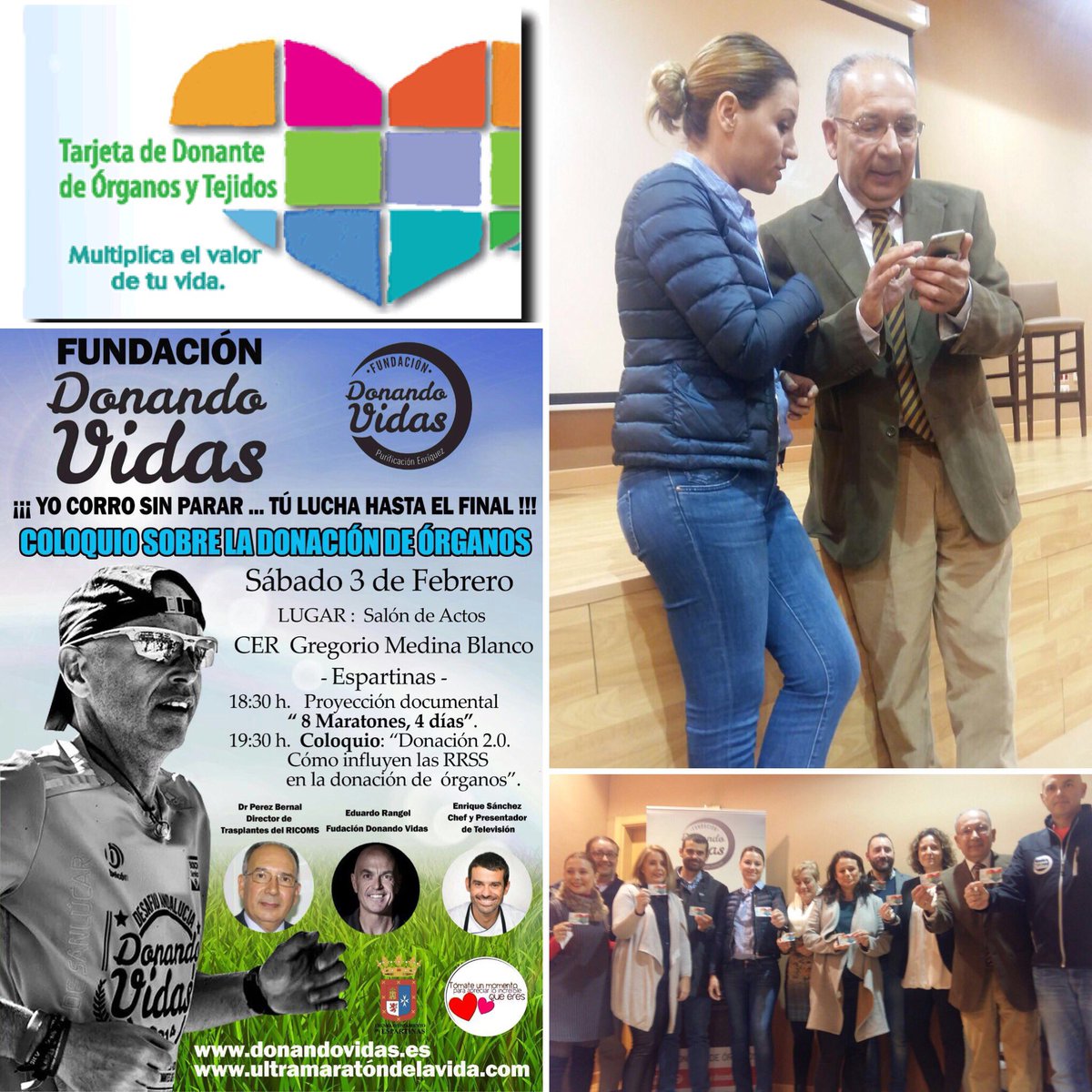 Muy feliz de haber compartido la tarde con <a href="/DrPerezBernal/">José Pérez Bernal</a> @enriquesanchezchef y @donando_vidas personas ejemplares q aportan valores “vitales” para nuestra sociedad.Gracias x compartir con nosotros historias reales q hacen q el corazón nos de un vuelco q nos convierte en donantes