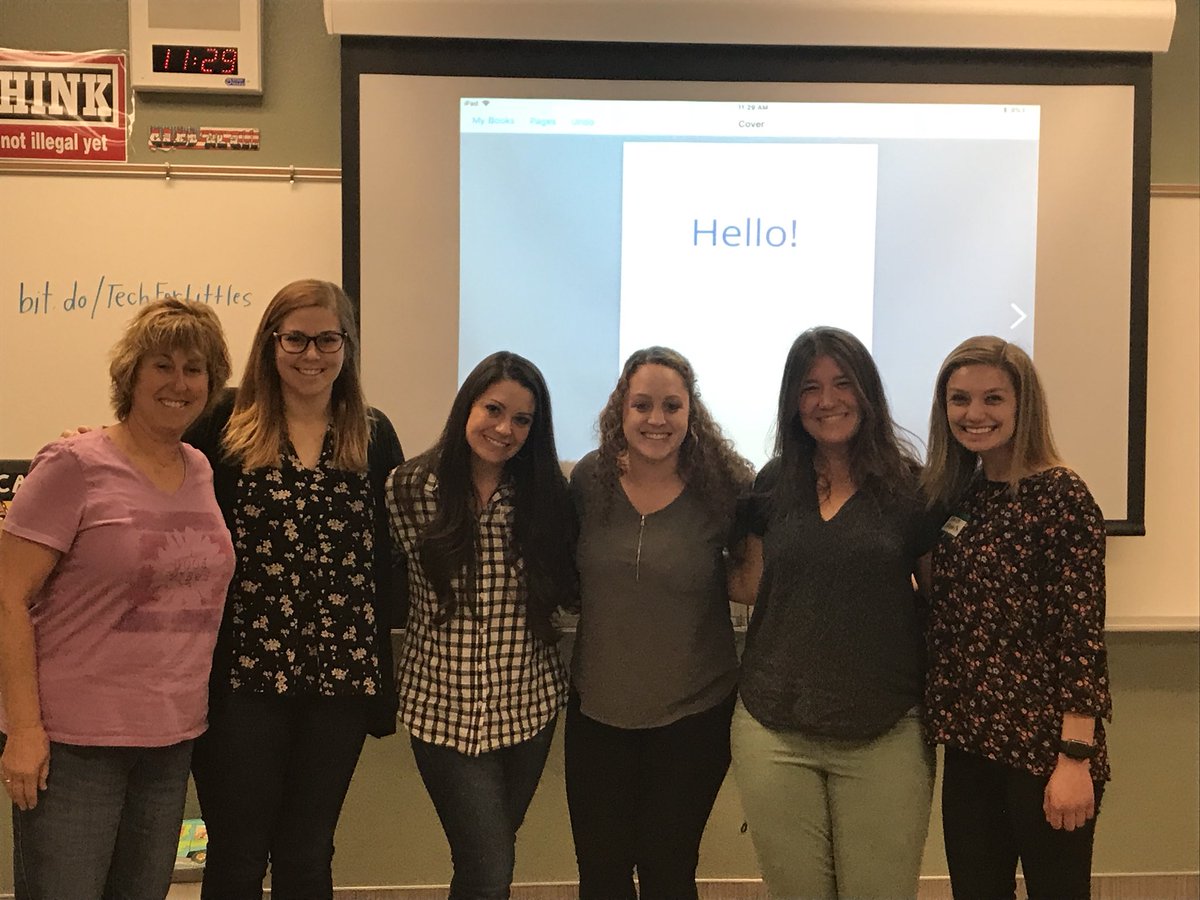 TiffaniDBrown's tweet image. Look at these amazing Cheetahs (and a @SSDSYCCAN Cougar) who came out to support the @Miss_HayVogtSSD’s session #techforlittles! @SSDCFH @TyleneHicks #santeesd #ECEduCon