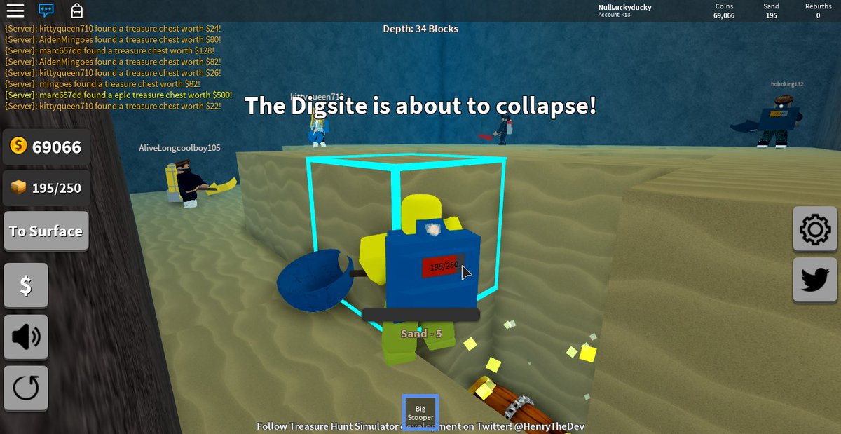 Roblox Treasure Hunt Simulator Twitter