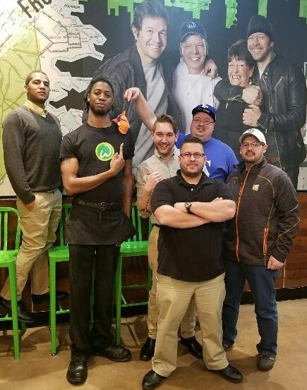 BigJonC2388's tweet photo. Looking back at #TheSquad's night out on the town with @HDU_Perch . Pete made his first trip to @Wahlburgers in Atlanta. #ASMFundamentals Reppin New York, Wisconsin, Minnesota, and Kansas City. #FutureStoreManagers https://t.co/sCMNNfK5F2