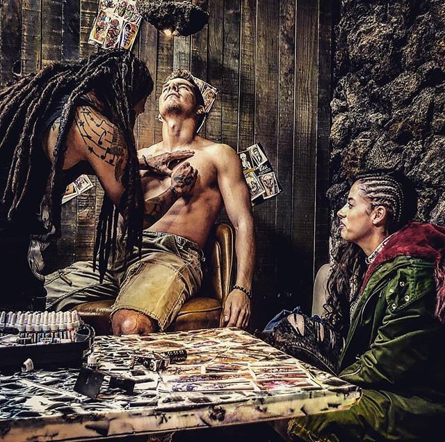 AxlUnico's tweet photo. Así nos veremos @lafatimamolina y su servidor próximamente en #3Milagros... #actor #actorslife #onset #action #tattoo #ElTripas #TresMilagros #shooting #filming https://t.co/rxySmC0Ceb https://t.co/aMaYlFCpHp