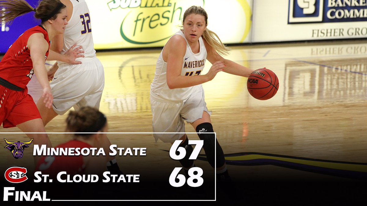 MinnStWBB's tweet photo. Final | Minnesota State falls short in the final seconds. 

Five Mavericks reached double figures in scoring. Freshman Brooke Tonsfeldt posted a season-high 14 points. https://t.co/KjbNTbIyEi