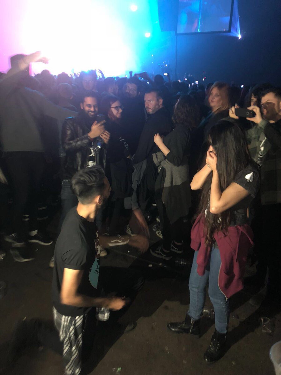 Shout out the dude who popped the question smack bang in the middle of an <a href="/Architectsuk/">Architects</a> set (she said yes)