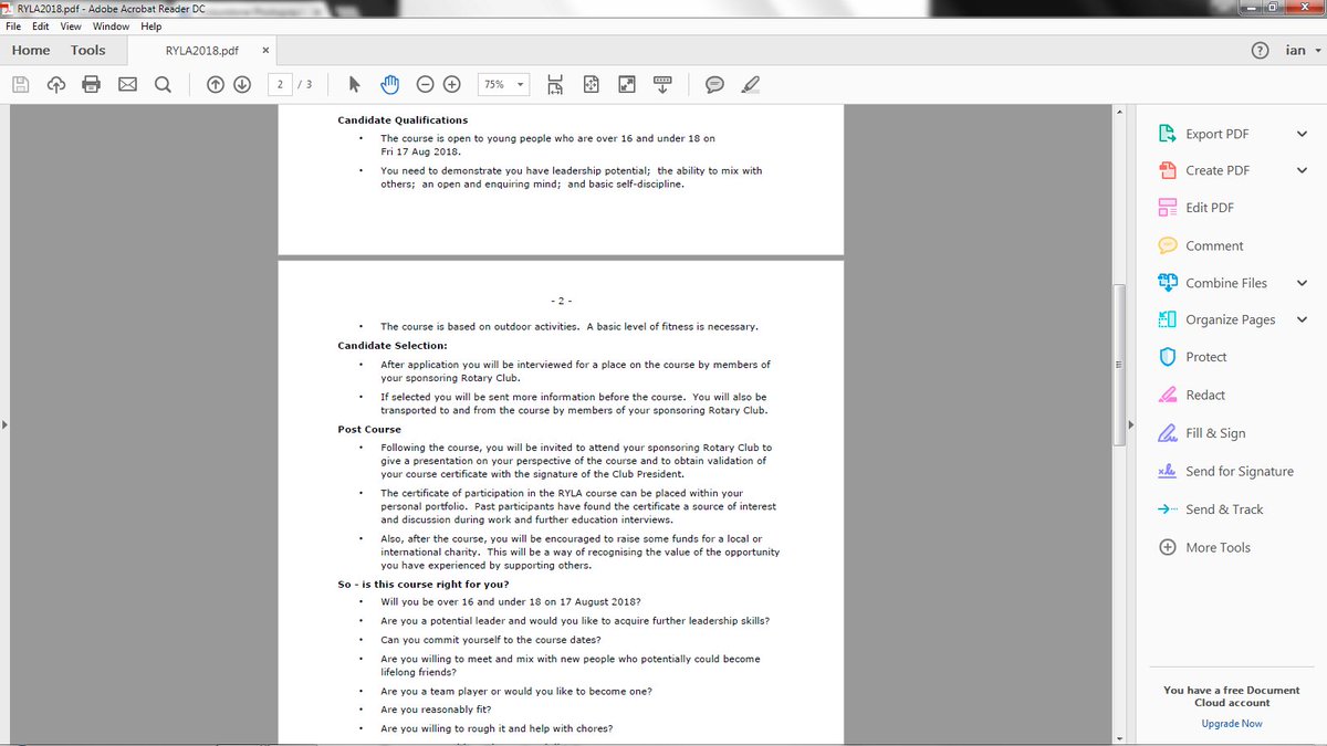 IanColourStone's tweet image. Rotary Young Leader 2018. Do you know a young person with ambition?
Do they have leadership potential? This course is offered free. We pay the £500 cost , Know a young person who has what it takes? Get in touch.