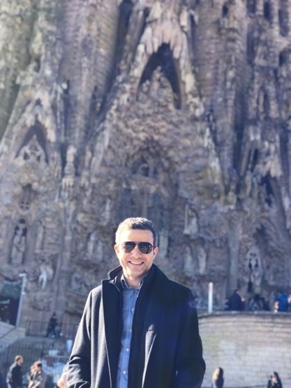 FletcherSchool's tweet photo. Jean-Paul Kachour attended @Fletcher_GMAP’s residency in Barcelona, where he was also able to visit  @FCBarcelona's Camp Nou stadium &amp; catch a game. Find out more about what our current students were up to over winter break: https://t.co/P0RO730J6r #fletchernearandfar https://t.co/0pz9FP0luu