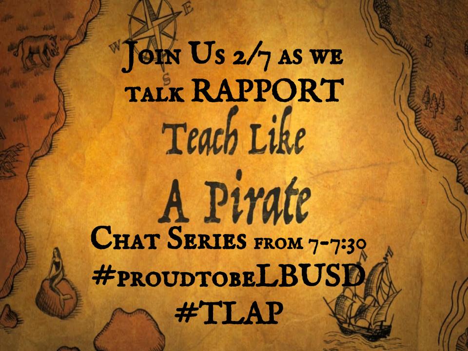 MrSteinhauser's tweet photo. Join us Wednesday 2/7 to discuss the importance of RAPPORT in teaching! #tlap #proudtobeLBUSD #LBTechSummit18 https://t.co/zAXVNb46tZ
