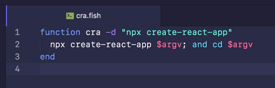 Made a helper function for a faster create-react-app and turns out I made a cra.fish