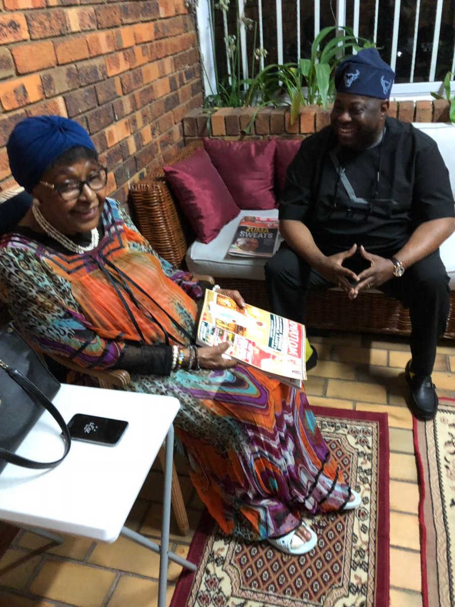 DeleMomodu's tweet photo. I truly enjoyed the quality time spent with MAMA WINNIE MANDELA this evening in Soweto... https://t.co/S5glhsl5zu
