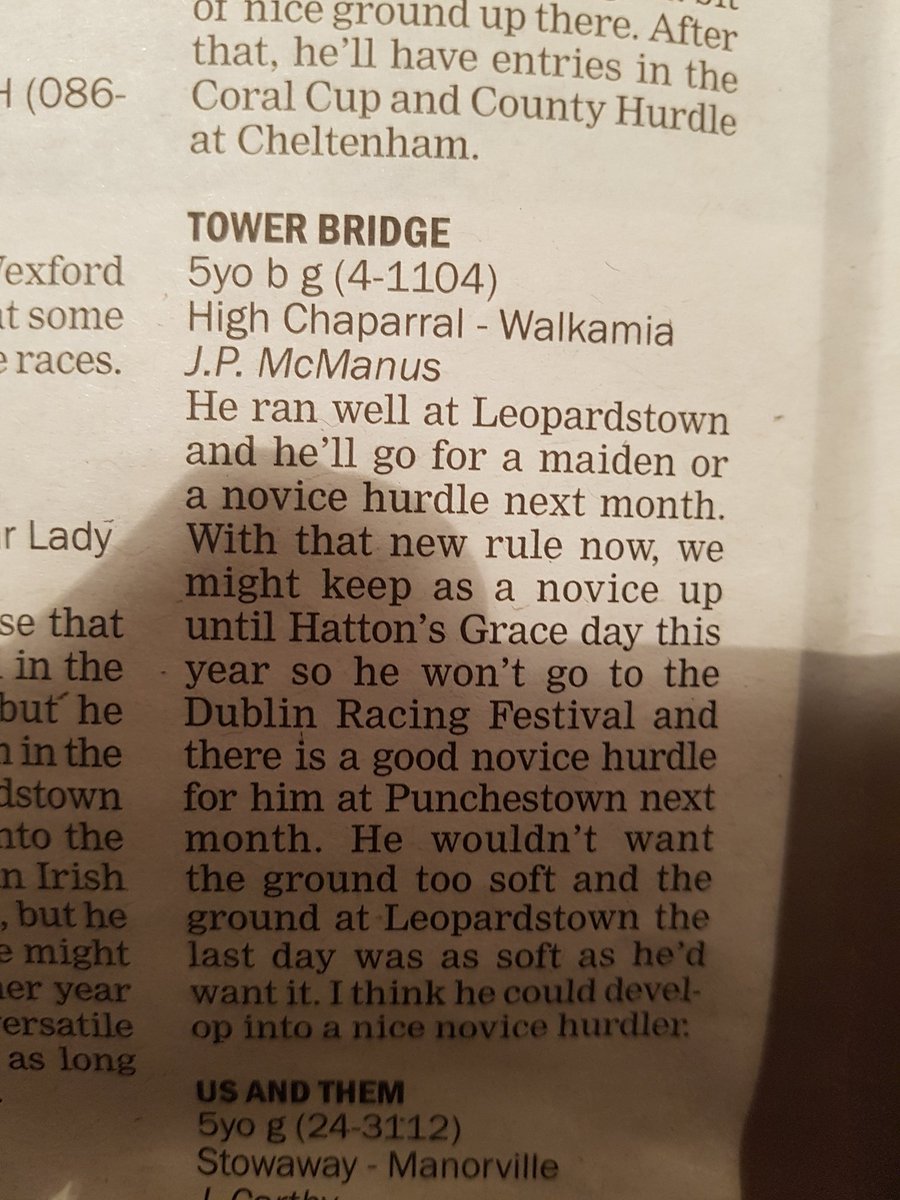 JohnJSwan1's tweet photo. @kevinblake2011 @TheIrishField great change of plan . must nt have like the ground the day he was tailed off in Down Royal. https://t.co/s0kYuoUocV