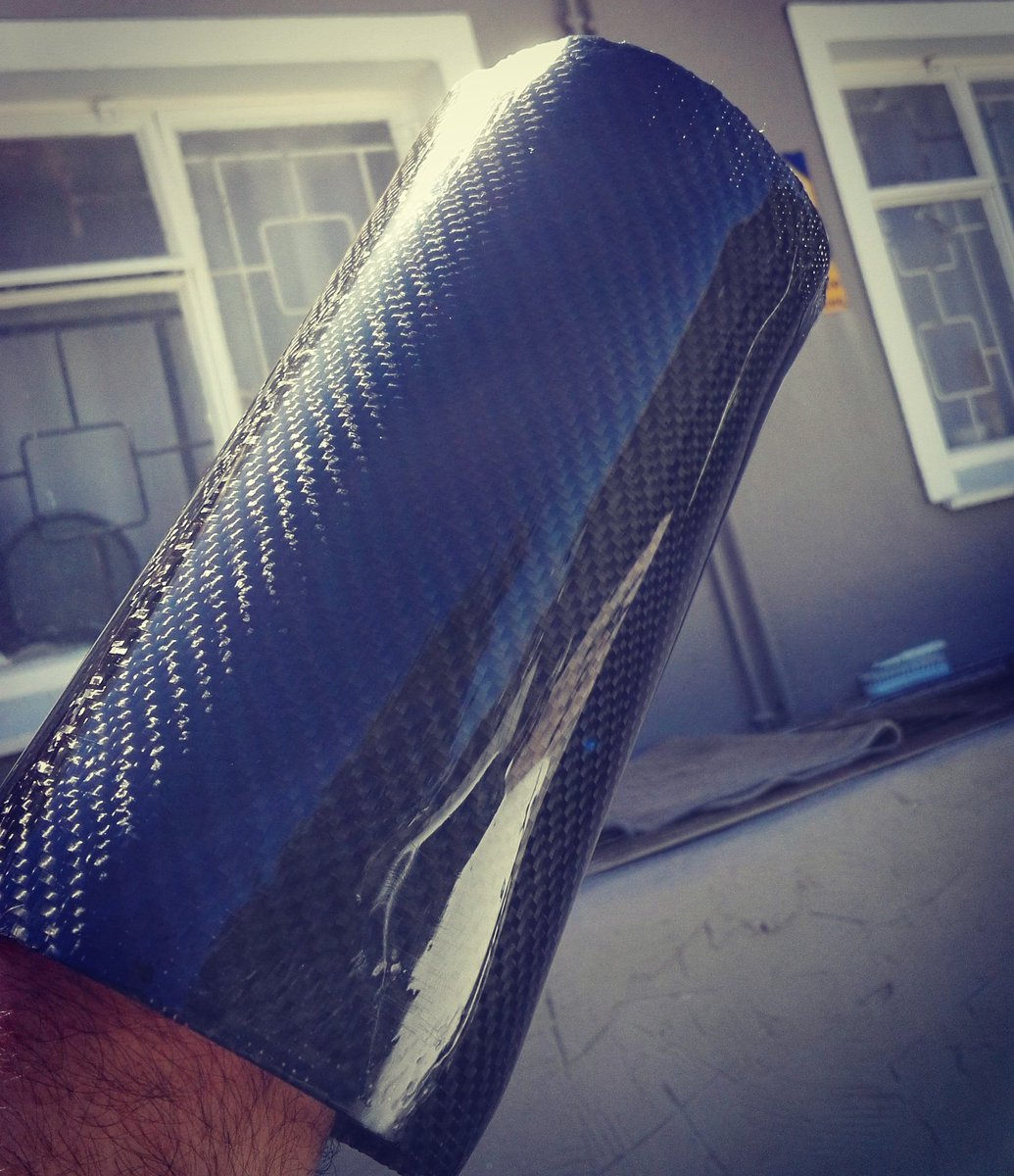 torque_dirty's tweet photo. 1 x carbon fibre wrapped sports bike exhaust cover ready for trimming and reinstalling.

Will be doing more to practice this because it is something approaching an art from.

#carbonfibre #wrapping #easycomposites #meguiars #autoglym #TorqueDirtyRacing #torquedirtytome https://t.co/kli0zfggGE