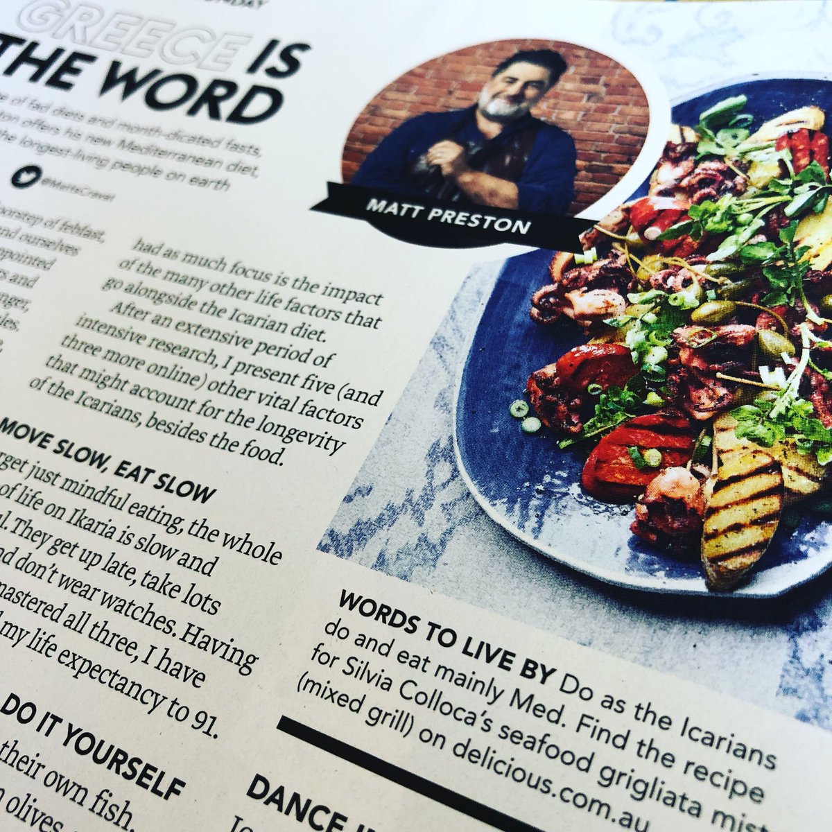 MattsCravat's tweet photo. Sneak peek at this weekโs @StellarMagAU article. @deliciousAUS #deliciousonsunday #makeitdelicious #MakeitMediterranean https://t.co/m714smE3dN