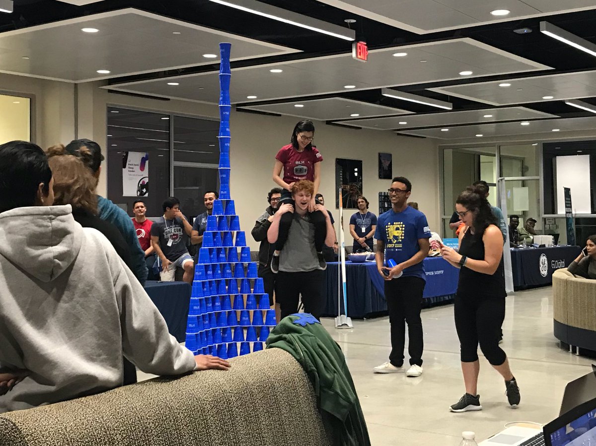 friedfishmael's tweet photo. Tell a group of engineers to stack cups and thatโs exactly what theyโll do...
@fiumangohacks #mymangostory #MangoHacks18 #fiuscis https://t.co/uZ5RgmPn37