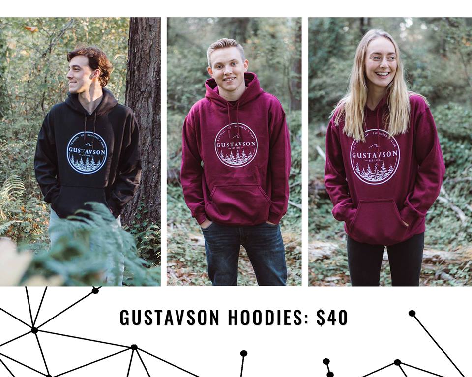 ⭐️ Looking for some Gustavson gear?

❗️ On Monday, February 5, the CSS will hold an apparel sale in BEC 113 from 11AM-2PM. If you're interested in getting a Gustavson hoodie, t-shirt, hat, or water bottle, make sure to stop by!