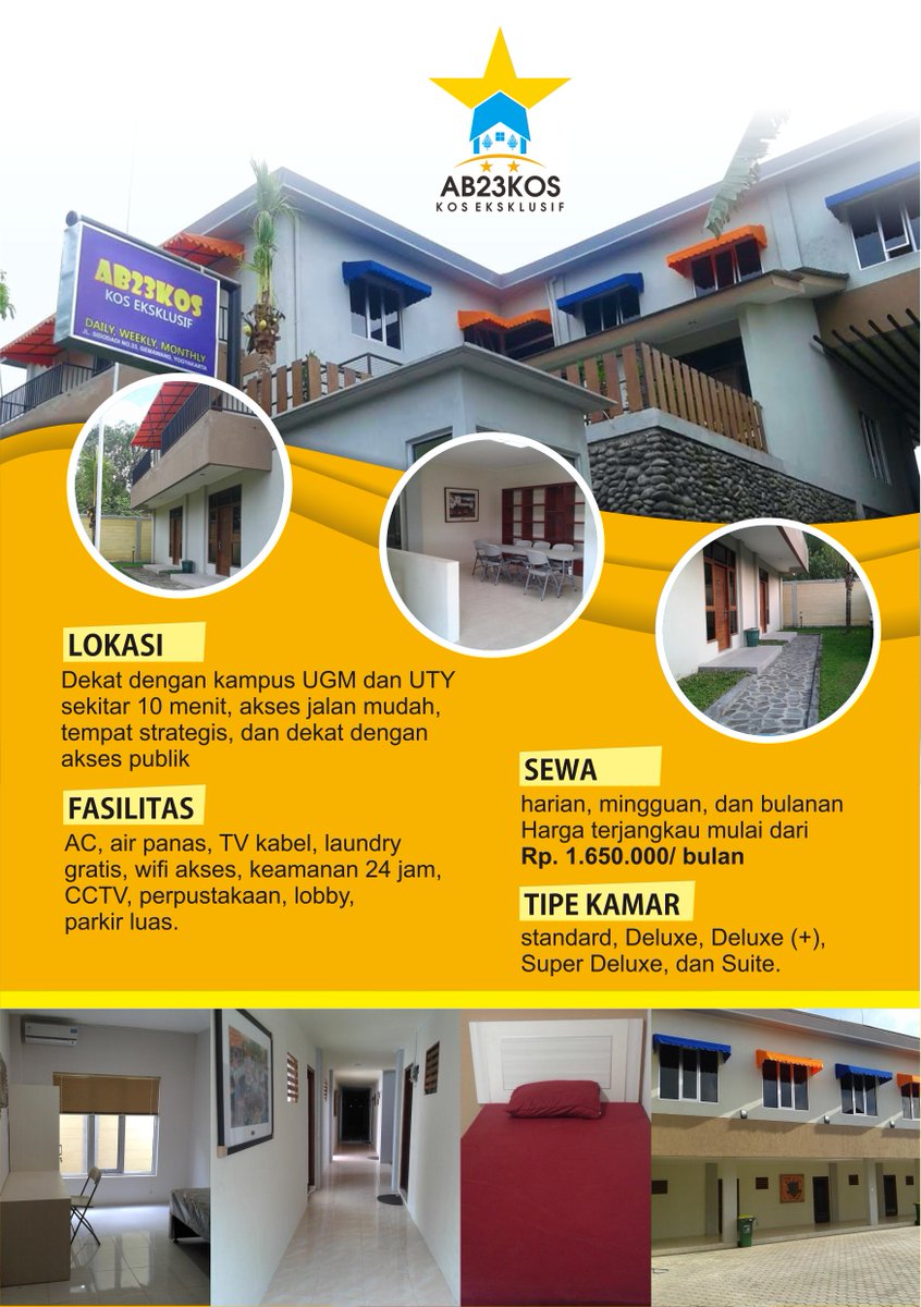 AB23KOS's tweet image. @AB23KOS : kami ada kamar kos kosong  (3 kamar) 2 tipe deluxe dan 1 tipe deluxe plus. silahkan kunjungi