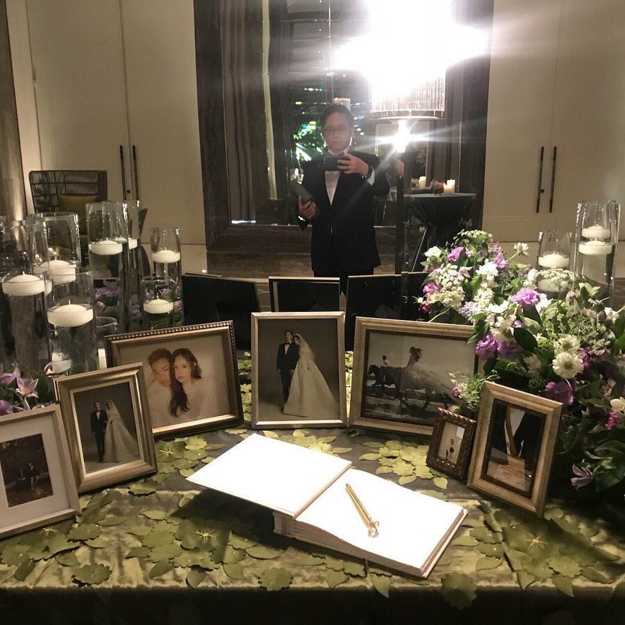 eskimo7474 IG updatePhotos on reception table  #DopeWeddingCongratz