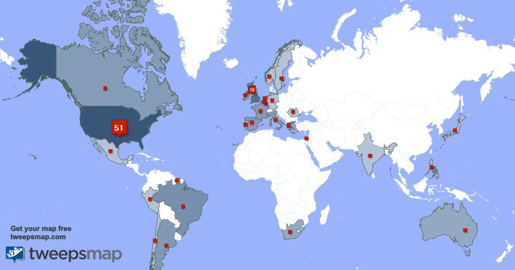 My followers are in USA(47%), UK.(15%)... Get your map too: tweepsmap.com/!MIAasof2018