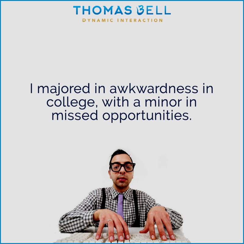 DynamicInterac's tweet image. I majored in Awkwardness in college, with a minor in missed opportunities.  When I opened my mouth, chicken feathers came out. Thank God I learned to elevate my social IQ. This is the course I wish I’d taken 20 years ago.

#DynamicInteraction
