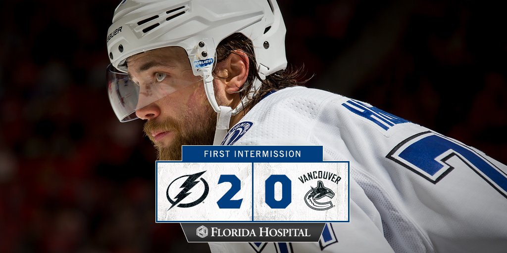 TBLightning's tweet photo. Up by two after one! #TBLvsVAN https://t.co/wRXKODTjsj