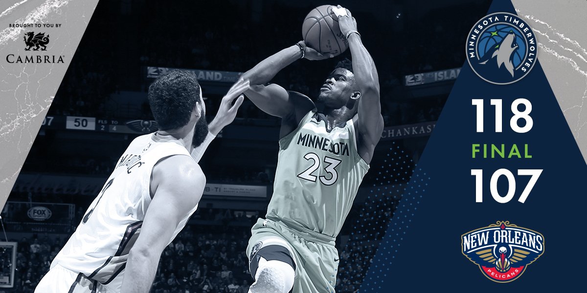 Timberwolves's tweet photo. noLa huh? 🤔 https://t.co/N3YsZddOwo