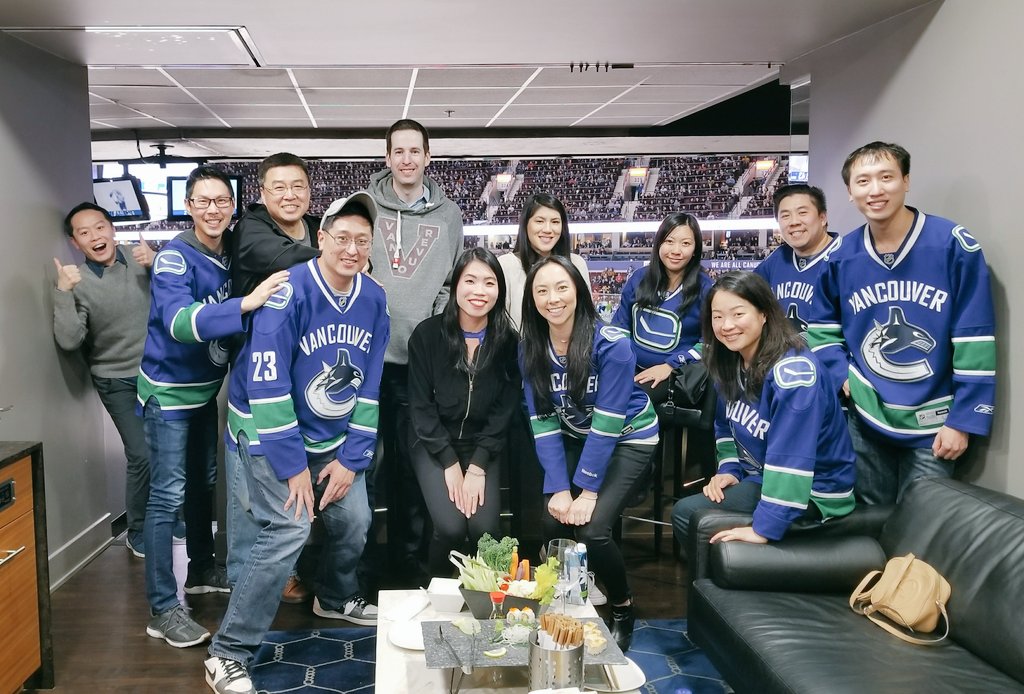 CVNS night out in the TD box! #Canucks #SuiteLife #GoodTimes
