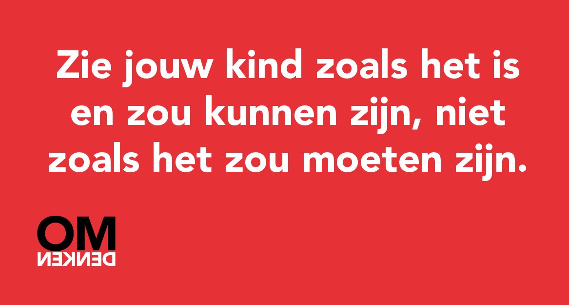 Uit ons boek 'Lastige kinderen? Heb jij even geluk': omdenken.nl/winkel/lastige…