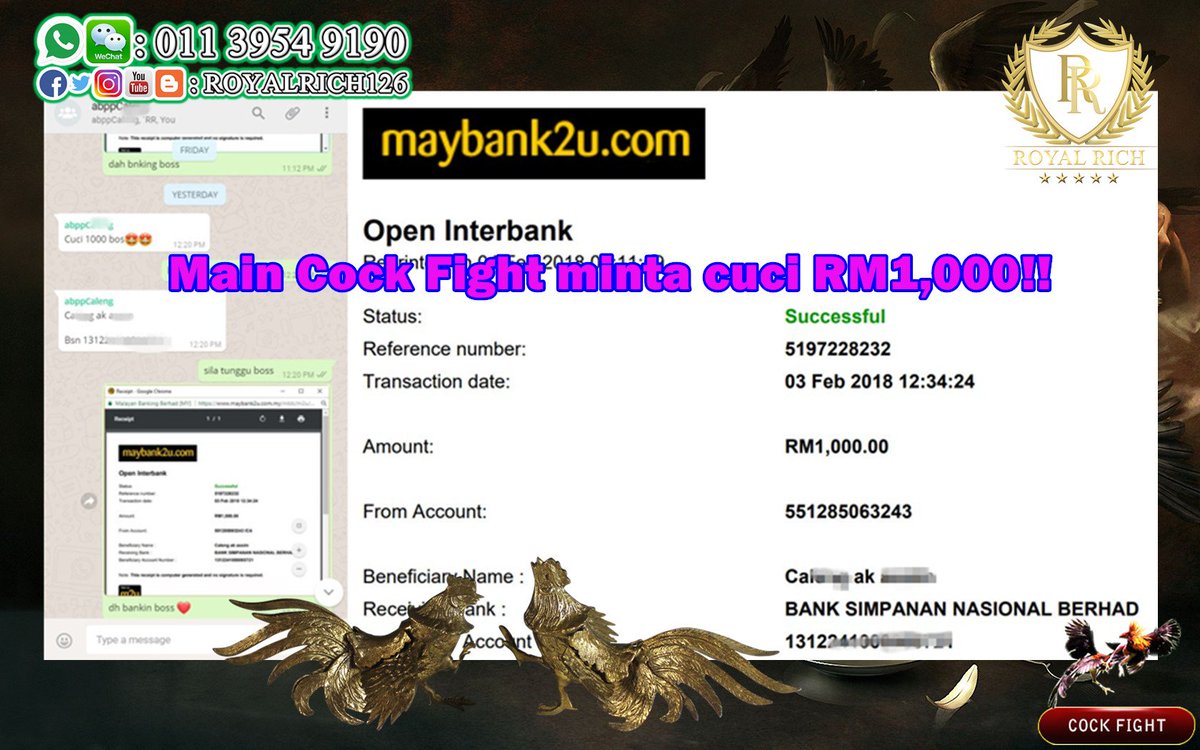 rrich888's tweet photo. Link to Whatsap:https://t.co/52RCGz7icR
📲 Blog: https://t.co/P9yUvtQUNJ
📲 Whatsap: 011 3954 9190
📲 Wechat: royal126/royal858
#Live #Slot #Online #Casino #Game #Win #Cuci #Top #Jackpot #Bet #Steady #SCR888 #SCR #ACE333 #ACE #LEOCITY #SUNCITY #GW99 #P2P #JOKER #RR #RoyalRich https://t.co/pqPxopRA5p