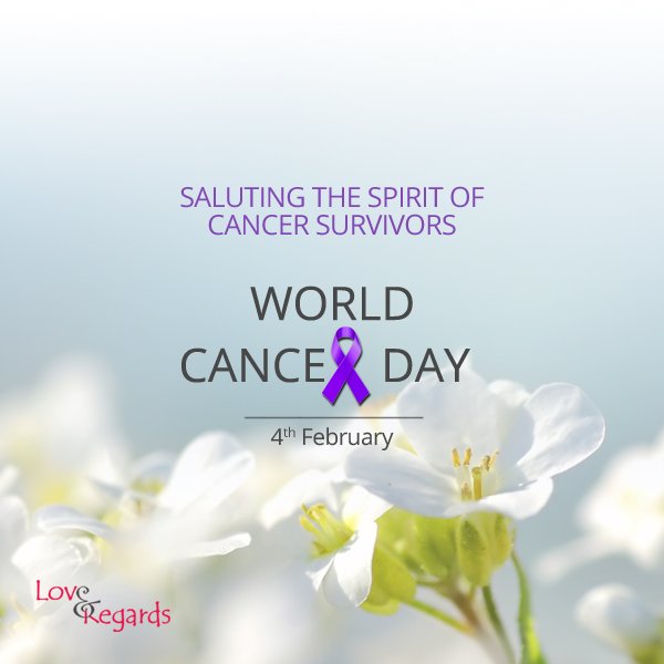 Saluting the fighting spirit of #Cancer survivors this #WorldCancerDay. Build awareness, extend support &amp; stay healthy.
#WorldCancerDay2018