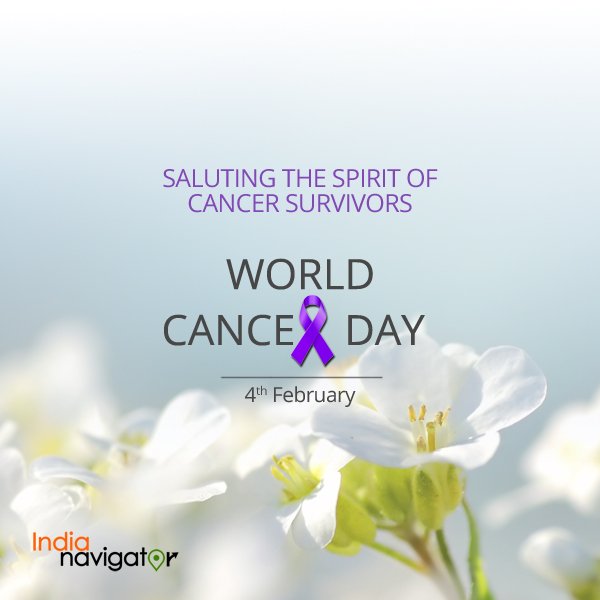 India_Navigator's tweet photo. Saluting the fighting spirit of #Cancer survivors this #WorldCancerDay. Build awareness, extend support &amp; stay healthy.
#WorldCancerDay2018 https://t.co/Oal1A3j4wU