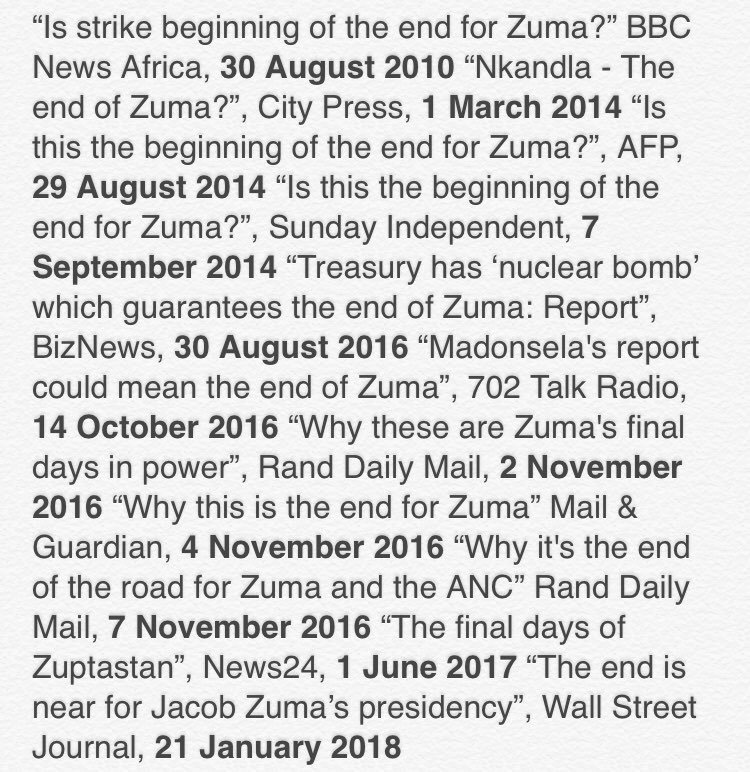 bmtcool's tweet image. The @City_Press headline and #karima brown and cabal @eNCA @SundayTimesZA @karyn  end of the road for #Zuma. Who still believes these #propagandamachines ?