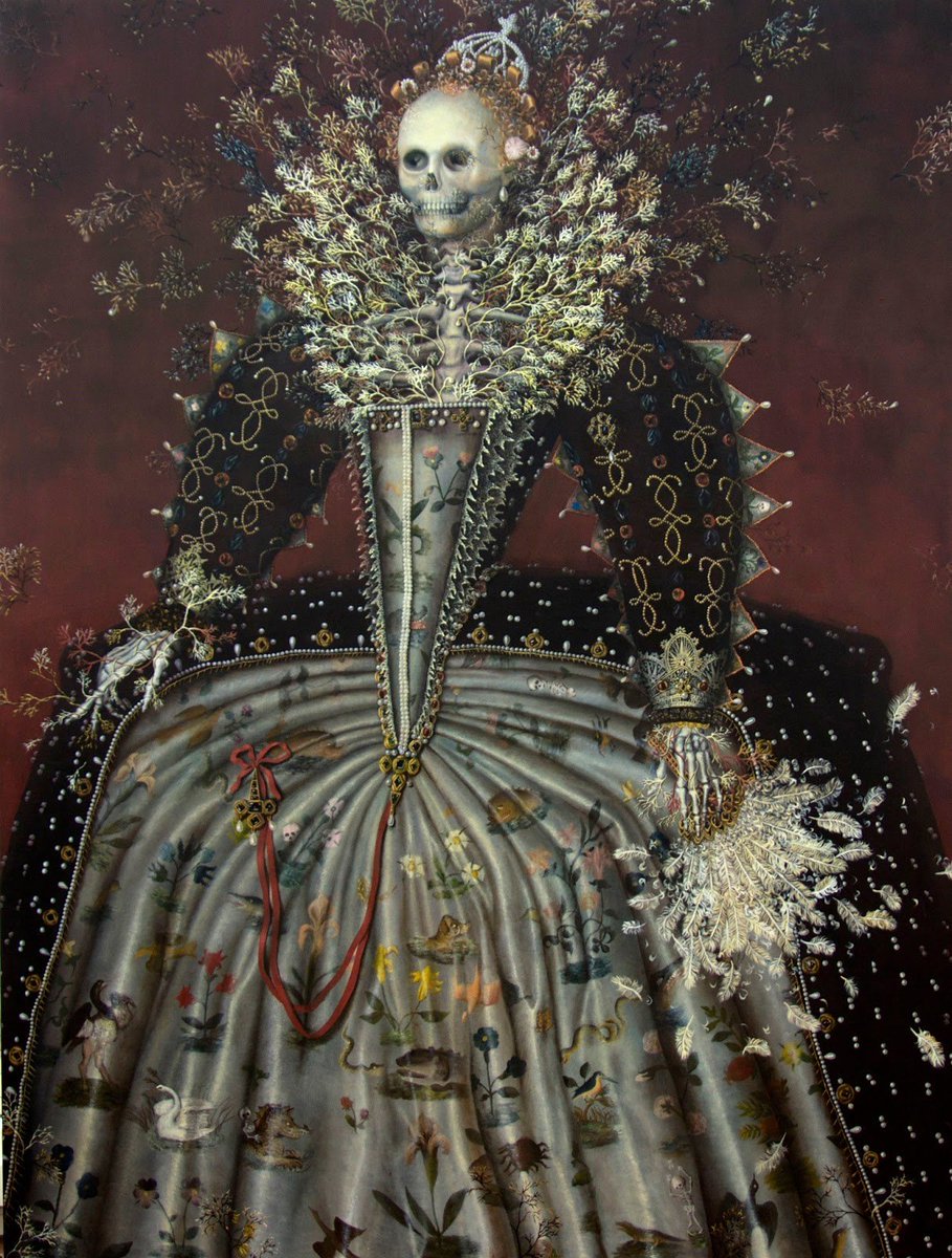 womensart1's tweet photo. Japanese artist Haruko Maeda, Heartbeat of the Death - Queen Elizabeth I, 2013 #womensart https://t.co/8MVUQq3ian