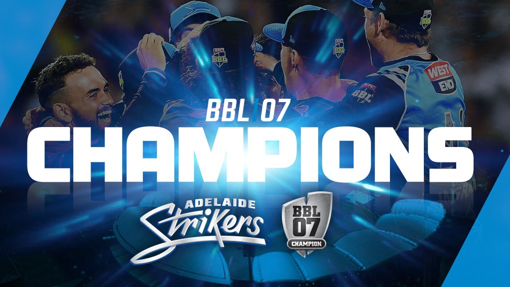 StrikersBBL's tweet image. WE'VE DONE IT!!! 🙌 💙 🙌
#strikeforce #BBL07 #BBLFinal