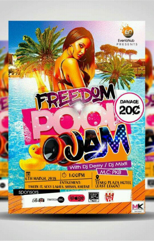 EmceePkB's tweet photo. The Countdown to the biggest independence holiday #FREEDOM pool/club jam is still on ryt inside @Tenko Plaza Hotel for a cool #20gh 12noon sharp. Come let's party hard after so many years of Freedom @TyoungGh @ComedianWaris @kayphricks1 @EventzNubGH @Show_DemLogy @ReggieRockstone https://t.co/Vnsc1bGzTK