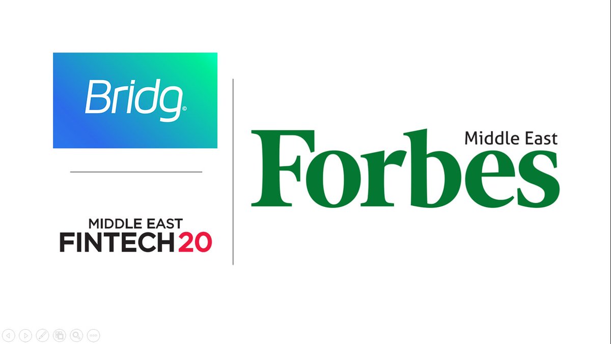 .@ForbesMEEnglish recognises <a href="/bridgtheapp/">Bridg</a> as one of the #top20 #fintech #startups in the #middleeast