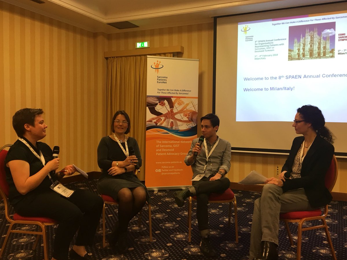 Infosarcomes's tweet photo. #SPAEN18 : Sami & Angelika talking about the impact of #AYA #sarcoma on family life #cancer https://t.co/BTkybPCjmp