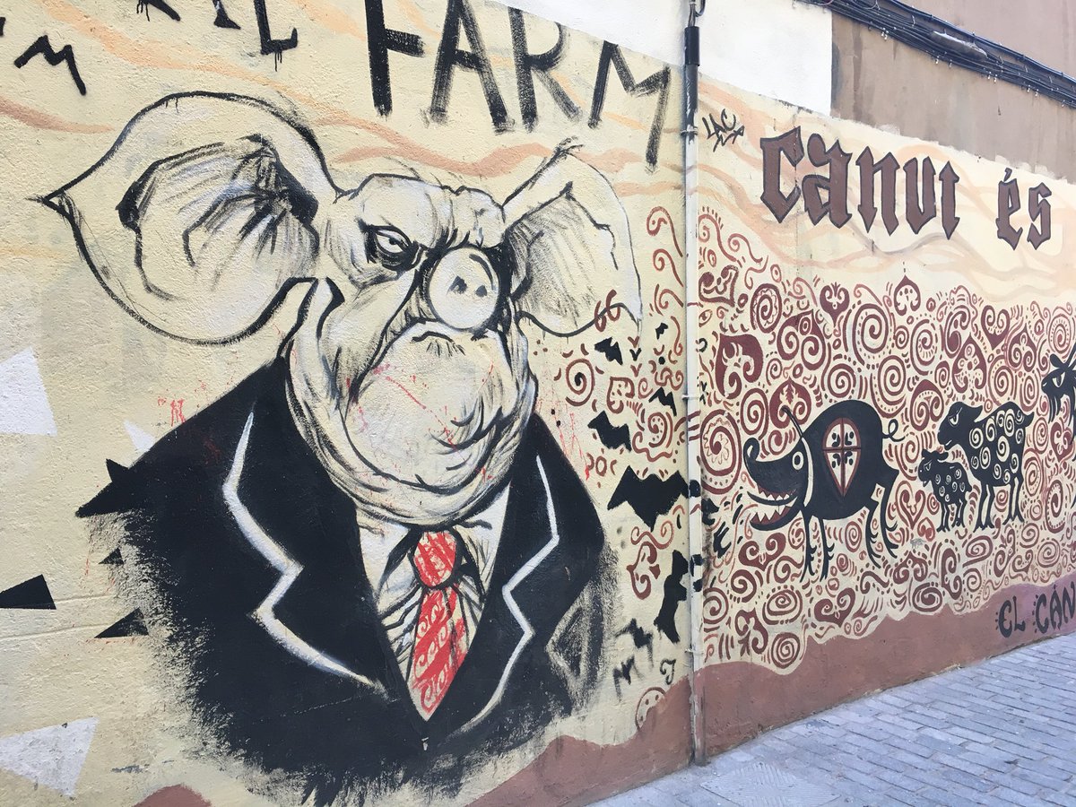 LouiseLebert's tweet photo. #streetArt #Valencia #Orwell https://t.co/ES4mL1Nghq