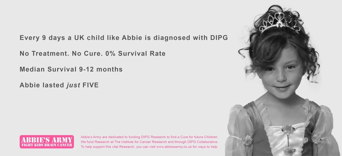 LaraLandyLover's tweet photo. #WorldCancerDay: Support small UK charity @AbbiesArmy working tirelessly to fund Research to change outcome of deadliest Childhood Cancer... https://t.co/mVIkCvzOPs