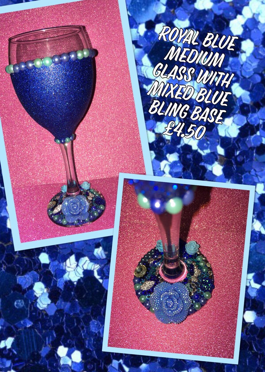 All about the blue and the bling on this glass #everyoneneedsbling