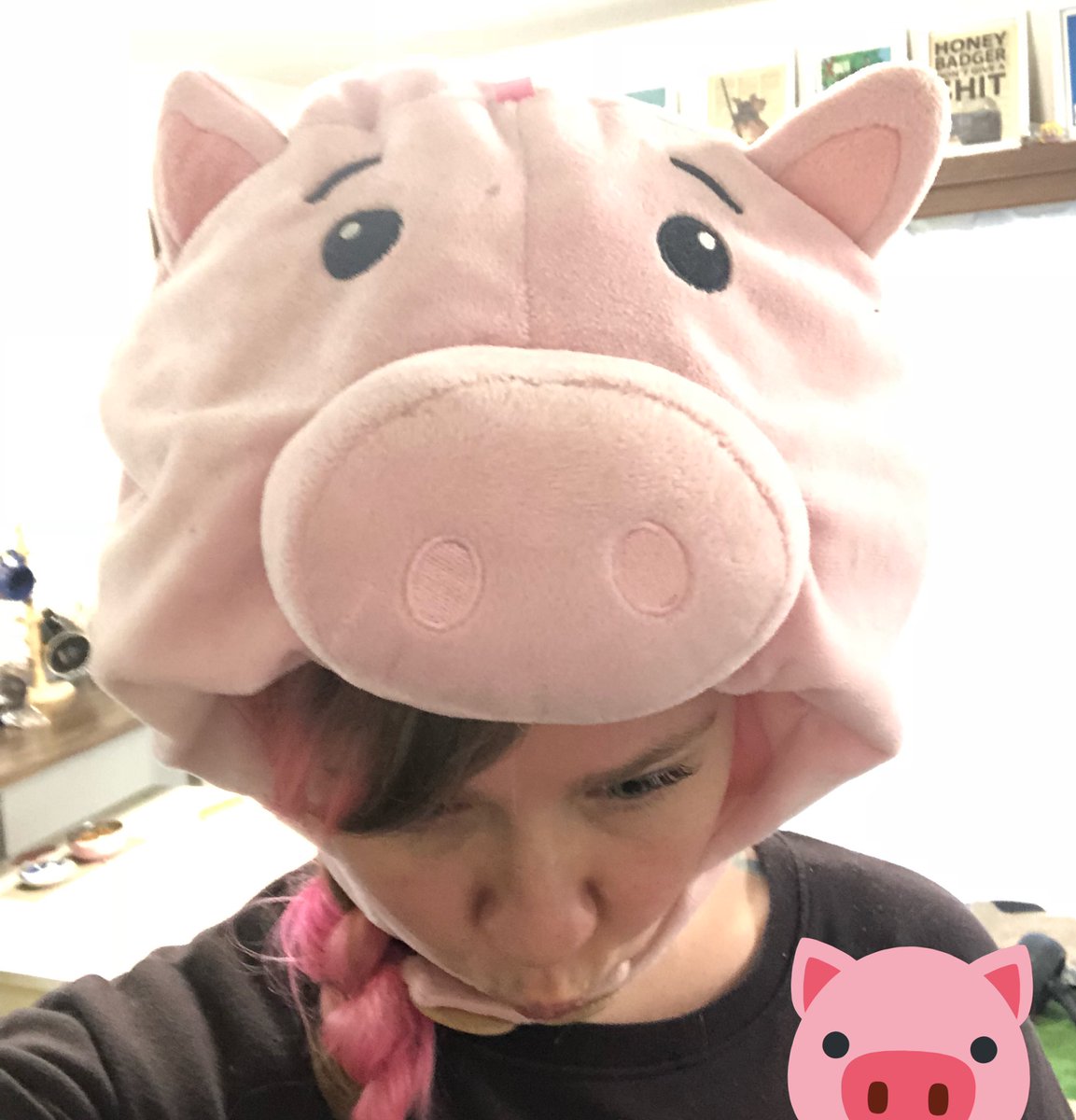 TheKingKogi's tweet photo. 🐷 Got my trusty pig hat on to help me #buildaladder 🐷 I forget that I’m wearing it and then I catch a glimpse of myself in a reflective surface/mirror it gives me a good chuckle. https://t.co/PaNdDNeopG